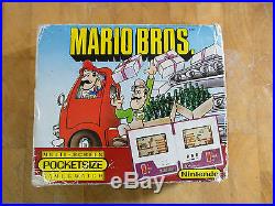1983 Super Rare POCKETSIZE NINTENDO Game and Watch MARIO BROS- boxed