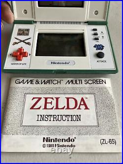 1989 Vintage Nintendo Game & Watch, Zelda ZL-65. New Cond. With instructions Man