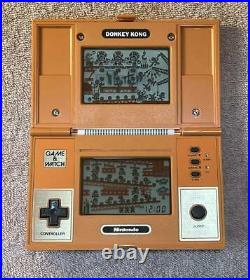 Boxed LCD DONKEY KONG Game Watch DK-52 Handheld Nintendo 1982 Japan WithT