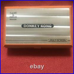 Boxed LCD DONKEY KONG Game Watch DK-52 Handheld Nintendo 1982 Japan WithT 2