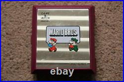 Boxed Nintendo Game And Watch Mario Bros Mw-56 1983 Nice Condition Dark LCD
