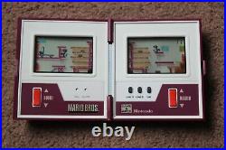 Boxed Nintendo Game And Watch Mario Bros Mw-56 1983 Nice Condition Dark LCD