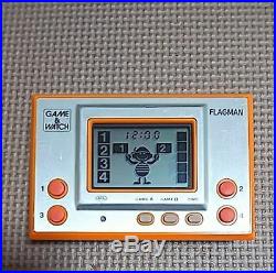 FLAGMAN FL-02 GAME & WATCH SILVER 1980 NINTENDO Retro Japan works well