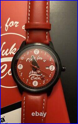 Fallout Time For a Nuka Cola Bottle Cap Black Red Quartz Watch Timepiece #218