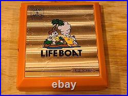 LIFEBOAT Nintendo Game And Watch 1983 Model TC-58 Fair to Good w Box RARE