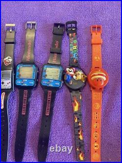 Massive (12)Watch Collection nintendo Mario Pokemon Gameboy RARE 80s 90s