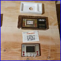 NINTENDO GAME AND & WATCH Manhole with BOX & Manual 1981 Boxed