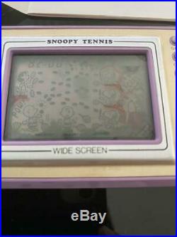 NINTENDO GAME & WATCH Snoopy Tennis Boxed Retro Game device Used Tested