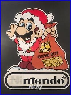 NINTENDO Rare Store Shop Display PLV Santa Mario Bros GAMEBOY Game & Watch 90s