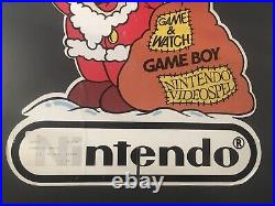 NINTENDO Rare Store Shop Display PLV Santa Mario Bros GAMEBOY Game & Watch 90s