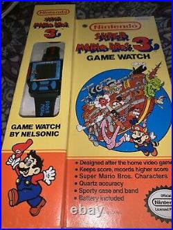 NOS Nelsonic Mint In Box Nintendo Super Mario 3 Game Watch Working With Battery