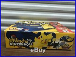 New Nintendo 64 N64 Pikachu Pokemon Game Console Complete In Box CIB Watch #18