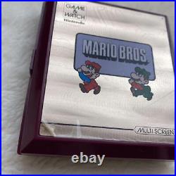 Nintendo 1983 Mario Bros. Game And Watch Multi Screen TESTED with Box-manual USED