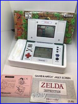 Nintendo 1989 Zelda Multi Screen Game And Watch Boxed Manual
