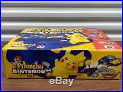 Nintendo 64 N64 Pikachu Pokemon Game Console Complete in Box CIB with Watch RARE