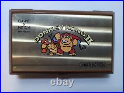 Nintendo Donkey Kong 2 Game and Watch Multi Screen JR-55 Working + Box + Manual