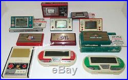 Nintendo Game And Watch Lot Of 10 Some With Manuals/boxes Panorama Handheld LCD