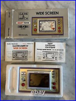 Nintendo Game And Watch Wide Screen Snoopy Tennis SP-30 Boxed Working Retro 1982