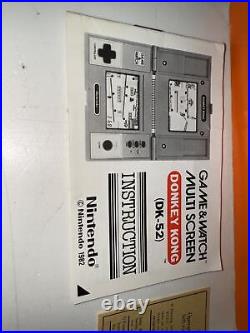 Nintendo Game & Watch Donkey Kong DK-52 Handheld Multi Screen Tested