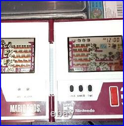 Nintendo Game &Watch Mario Bros/Good Working Characters Boxed WithAccessories