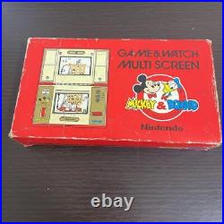 Nintendo Game & Watch Multi Screen Mickey & Donald DM-53 1982 box manual