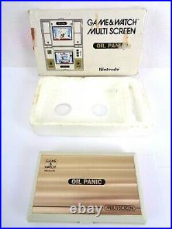 Nintendo Game & Watch Oil Panic Multi Screen LCD Handheld 1980s Working Boxed