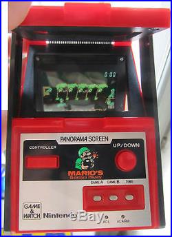 Nintendo Game & Watch Panorama Screen Mario's Bombs Away 1983 Made in Japan