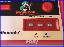 Nintendo Game & Watch Panorama Screen Mario's Bombs Away Handheld Vintage