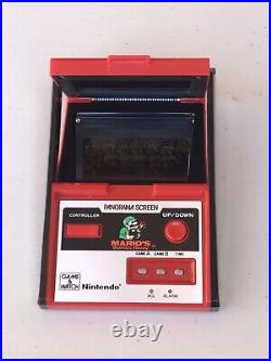 Nintendo Game & Watch Panorama Screen Mario's Bombs Away Handheld Vintage