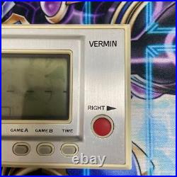 Nintendo Game & Watch Vermin MT-03 Silver Series Wide Screen 1980 Tested