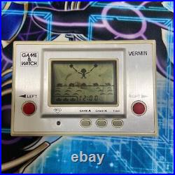 Nintendo Game & Watch Vermin MT-03 Silver Series Wide Screen 1980 Tested