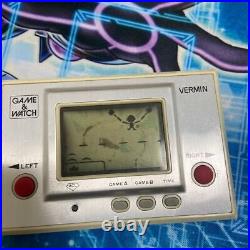 Nintendo Game & Watch Vermin MT-03 Silver Series Wide Screen 1980 Tested