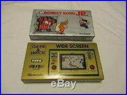 Nintendo Game & Watch Wide Screen DONKEY KONG JR. /POPEYE Boxed Japan