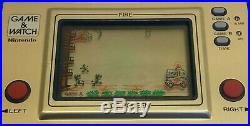 Nintendo Game & Watch Wide Screen Fire Near Mint With Box And Polystyrene Case