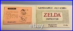 Nintendo Game & Watch Zelda Multiscreen 1980s Complete In Box With Manual