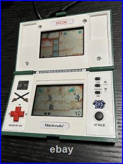 Nintendo Game & Watch Zelda Zl-65 1989 Decent Condition + Faceplate Film Intact