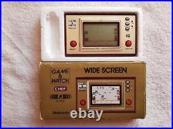 Nintendo Game Watch wide screen Chef Boxed Instructions WORKING RARE FP 24