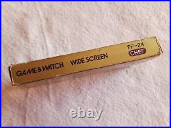 Nintendo Game Watch wide screen Chef Boxed Instructions WORKING RARE FP 24