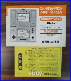 Nintendo Game and Watch Multi Screen Donkey Kong Console DK-52 Manual Box Tested