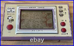 Nintendo Lcd Game & Watch Widescreen Snoopy Tennis SP-30 Vintage Retro 1982