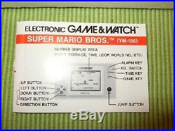 Nintendo SUPER MARIO BROS. Game & Watch Original Contents YM-105 Box Styrofoam