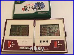 Nintendo Zelda Hand Held Game & Watch & Mario Bros Multi Screen Game Vintage