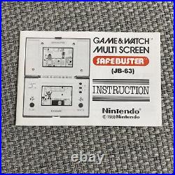 Pocketsize Nintendo Game & Watch Safebuster Boxed Complete Very Good Condition