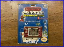 RARE VERSION NINTENDO MARIO'S CEMENT FACTORY GAME & WATCH -COMPLETE CARD Blister