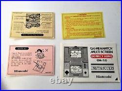 Rare 1982 Nintendo Game and Watch Donkey Kong Game DK-52 & Manuals Boxed