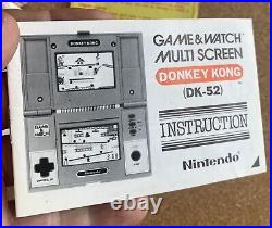 Rare Boxed 1982 Nintendo Game and Watch Donkey Kong Game DK-52 + Instruction etc