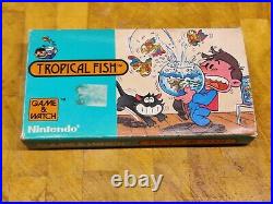 Rare TROPICAL FISH Nintendo game and watch 1985 TF-104 boxed with papers