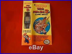 Super Mario Bros. 3 Nintendo NES Nelsonic Game Watch 1990 Black Version with Box