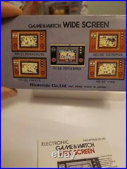 Testet LCD FIRE ATTACK Game Watch ID-29 Nintendo Wide Screen from 1982
