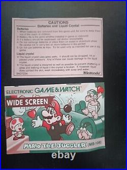 VINTAGE VERY RARE 1991 MARIO THE JUGGLER, GAME AND WATCH, Nintendo, MB 108, VGC